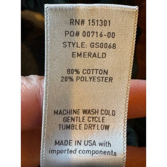 Good American Pants Women Medium Emerald Green Twisted Seam Velour Joggers‎ - Picture 10 of 10